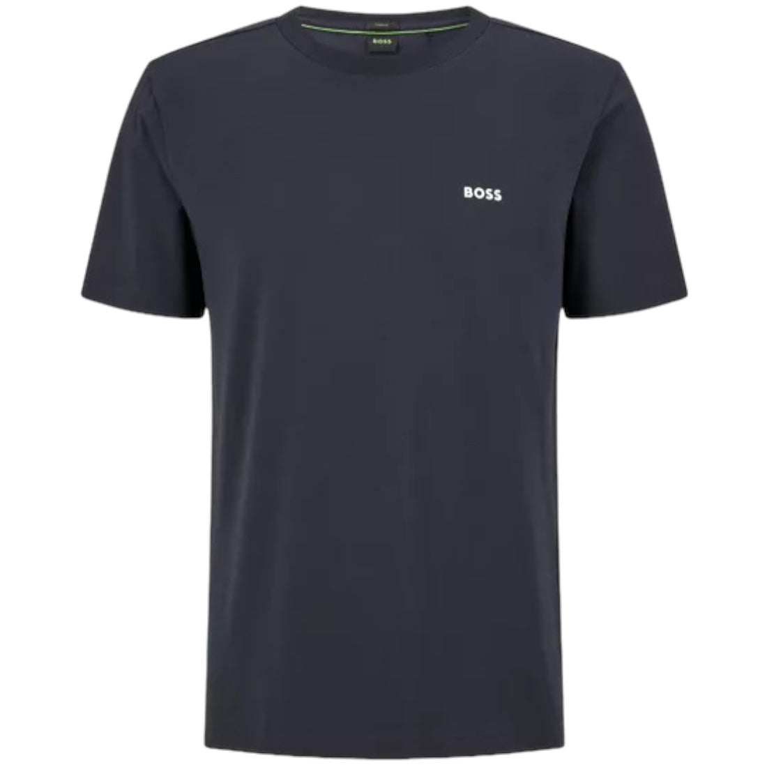 BOSS T-shirt en coton stretch avec logo contrasté