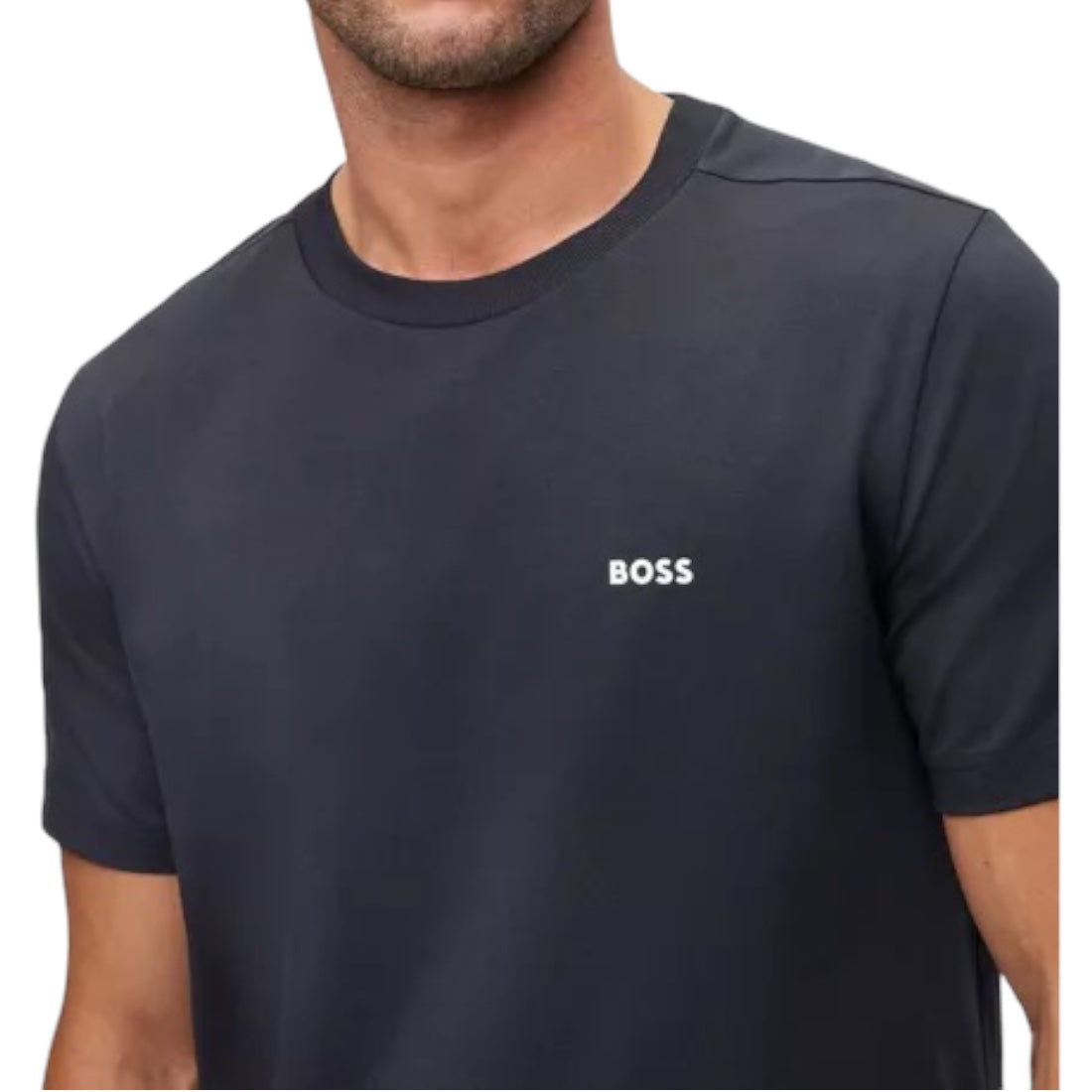 BOSS Stretch-Cotton T-Shirt with Contrast Logo