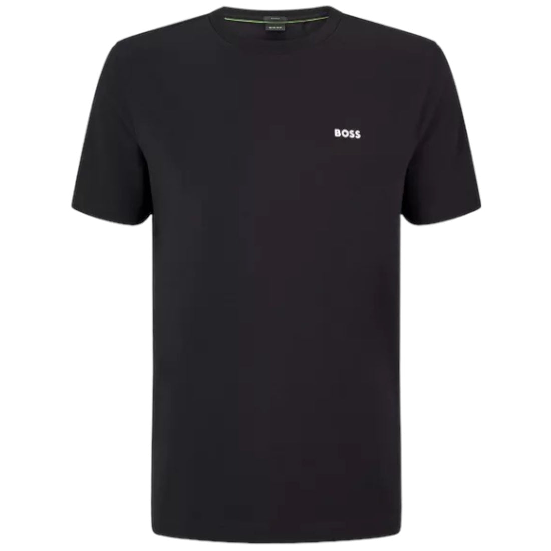 BOSS Stretch-bomulds T-shirt med kontrastlogo
