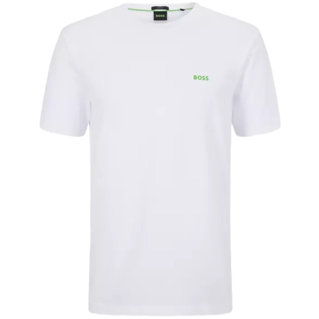 BOSS Stretch-Cotton T-paita kontrastilogolla