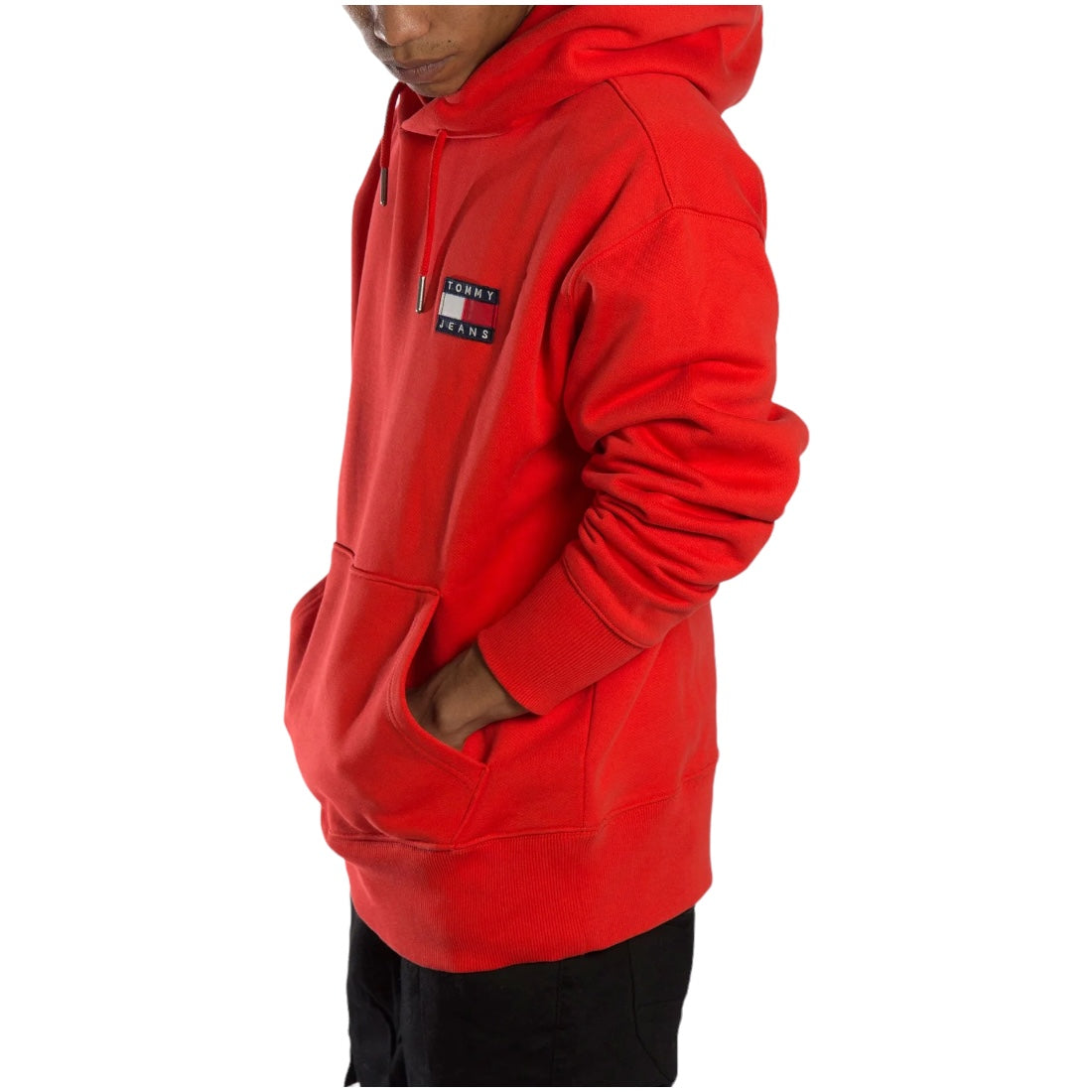 Tommy Jeans Badge Logo Hoodie Red