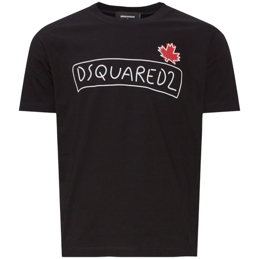 Dsquared2 S71GD1130 Logo Schwarzes T-Shirt